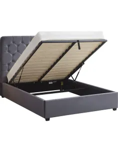 Madison 5FT Ottoman Bedframe - Grey Velv | Murphy Furniture 2