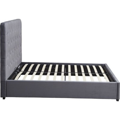 Madison 5FT Ottoman Bedframe - Grey Velv | Murphy Furniture