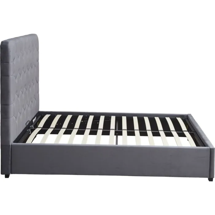 Madison 5FT Ottoman Bedframe - Grey Velv | Murphy Furniture