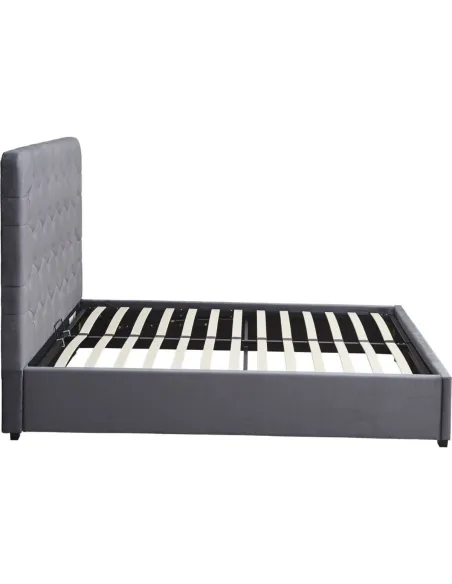 Madison 5FT Ottoman Bedframe - Grey Velv | Murphy Furniture