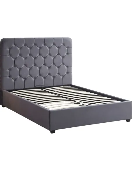 Madison 5FT Ottoman Bedframe - Grey Velv | Murphy Furniture