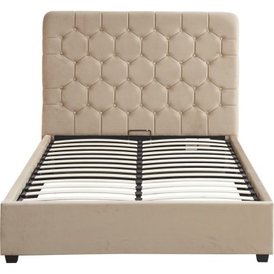 Madison 5FT Ottoman Bedframe - Fawn Velv | Murphy Furniture