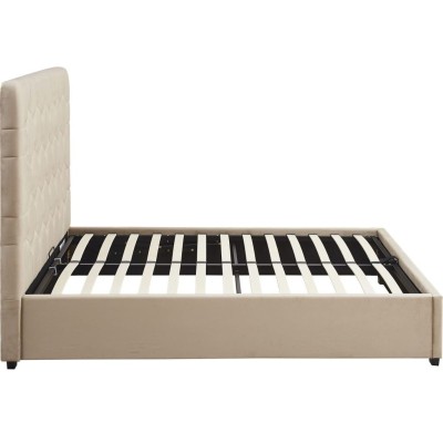 Madison 5FT Ottoman Bedframe - Fawn Velv | Murphy Furniture