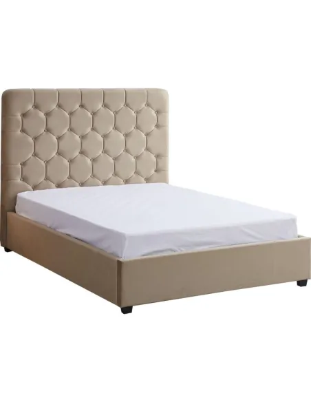 Madison 5FT Ottoman Bedframe - Fawn Velv | Murphy Furniture