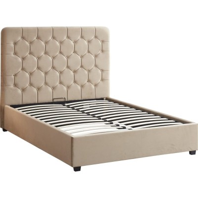 Madison 5FT Ottoman Bedframe - Fawn Velv | Murphy Furniture