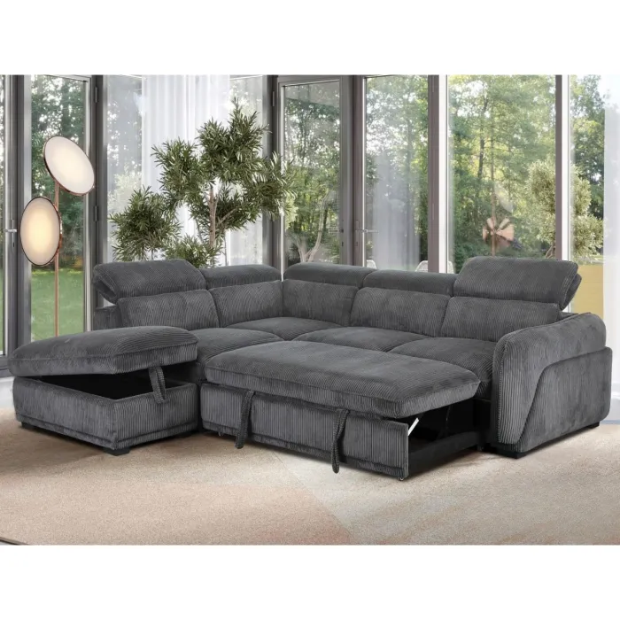 Pescara LHF Corner Sofa - Grey | Murphy Furniture Ireland