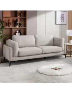 Rupert 3 Seater Fixed Sofa - Light Grey | Murphy Furniture