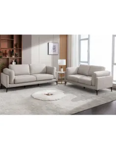 Rupert 3+2 Fixed Sofa Suite - Light Grey | Murphy Furniture