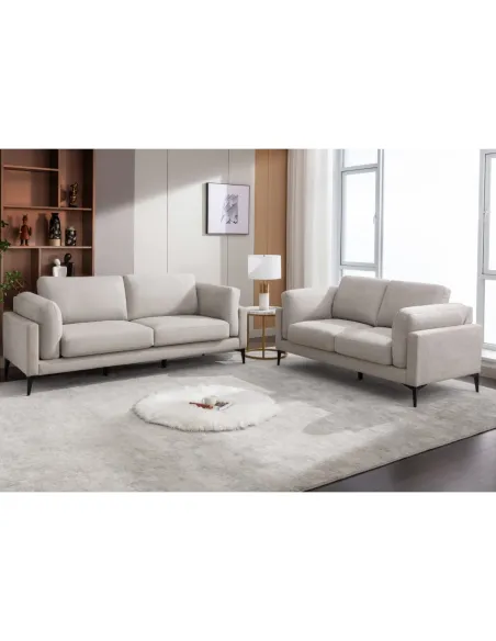 Rupert 3+2 Fixed Sofa Suite - Light Grey | Murphy Furniture