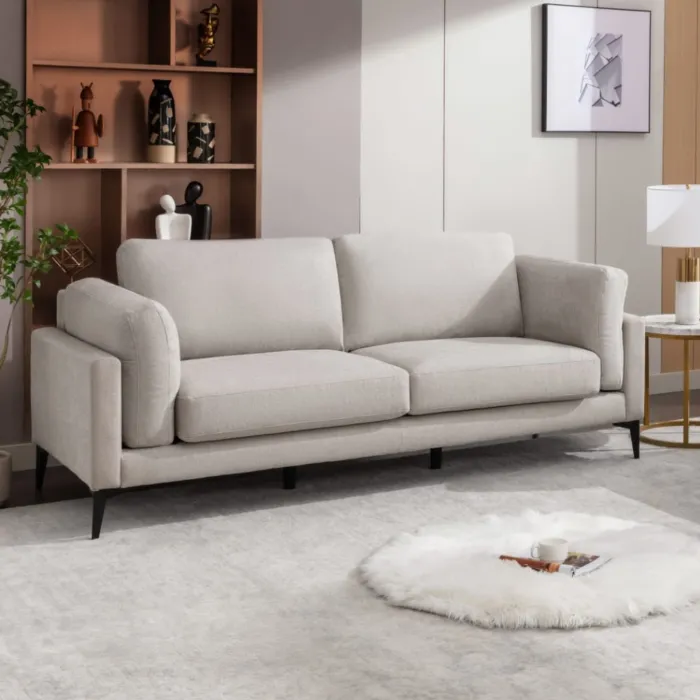 Rupert 3+2 Fixed Sofa Suite - Light Grey | Murphy Furniture