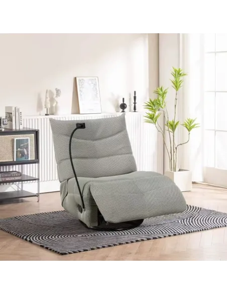 Linx Swivel Recliner Chair - Grey | Murphy Furniture