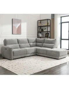 Empress RHF Corner Sofa - Light Grey | Murphy Furniture