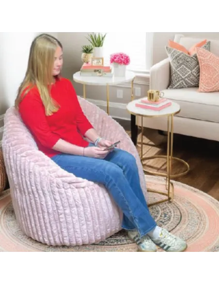 Chillax Cord Beanbag - Pink | Murphy Furniture