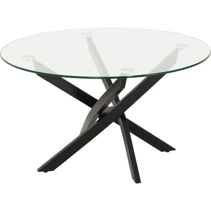 Sheldon Round Coffee Table - Clear Glass | Murphy Furniture