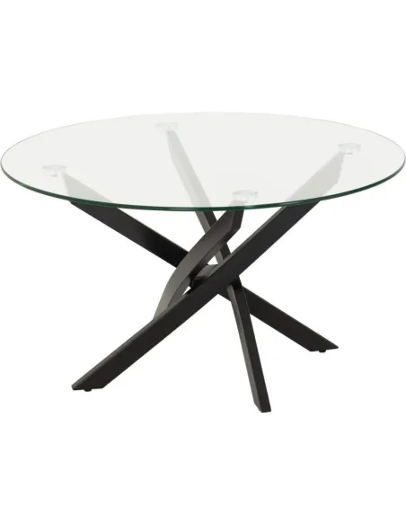 Sheldon Round Coffee Table - Clear Glass | Murphy Furniture