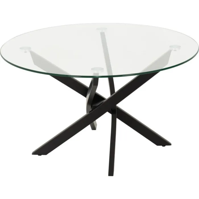 Sheldon Round Coffee Table - Clear Glass | Murphy Furniture