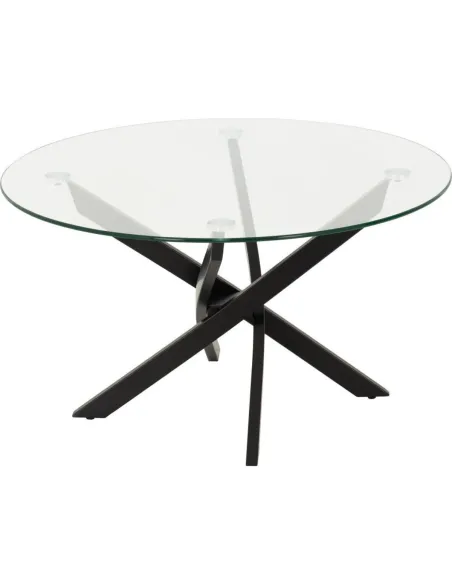 Sheldon Round Coffee Table - Clear Glass | Murphy Furniture