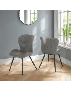 Quebec Dining Chair - Grey PU | Murphy Furniture