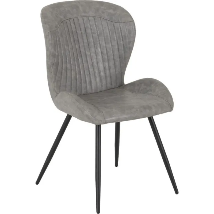 Quebec Dining Chair - Grey PU | Murphy Furniture