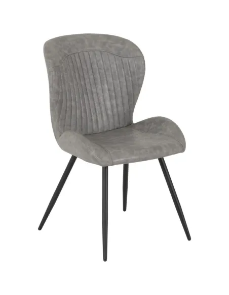 Quebec Dining Chair - Grey PU | Murphy Furniture
