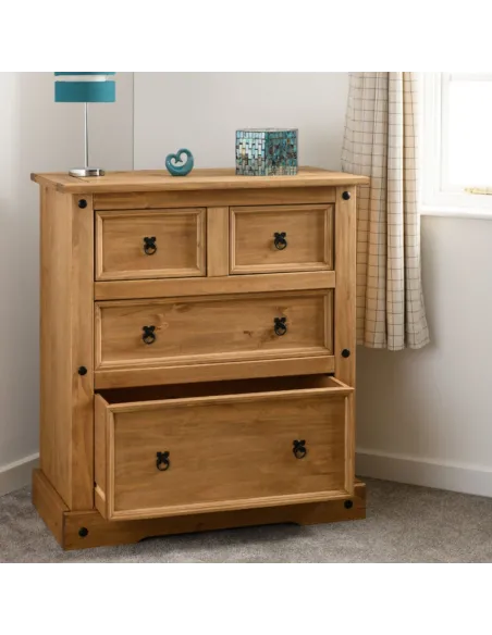 Corona 2+2 Drawer Chest - Distressed Wax | Murphy Furniture