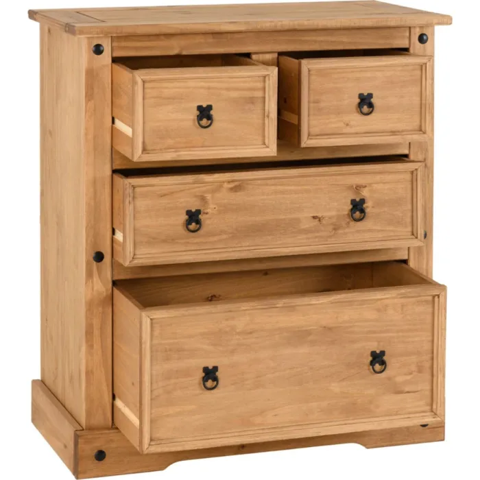 Corona 2+2 Drawer Chest - Distressed Wax | Murphy Furniture