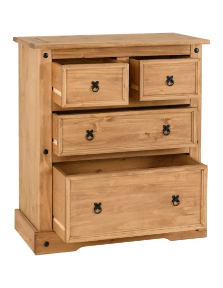 Corona 2+2 Drawer Chest - Distressed Wax | Murphy Furniture
