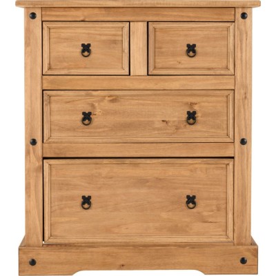 Corona 2+2 Drawer Chest - Distressed Wax | Murphy Furniture