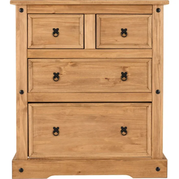 Corona 2+2 Drawer Chest - Distressed Wax | Murphy Furniture