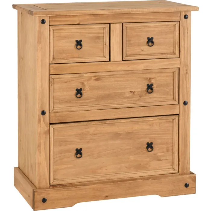 Corona 2+2 Drawer Chest - Distressed Wax | Murphy Furniture