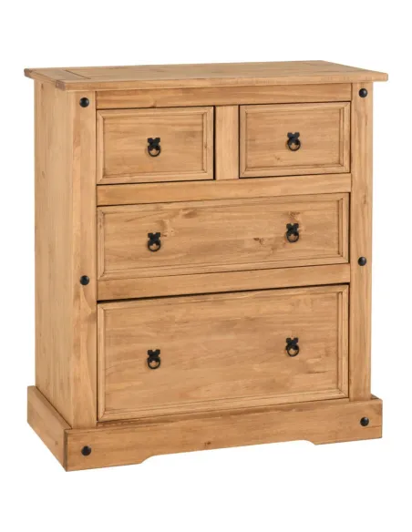 Corona 2+2 Drawer Chest - Distressed Wax | Murphy Furniture