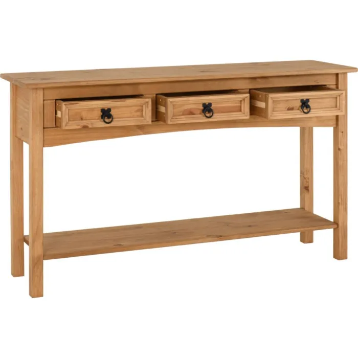 Corona 3 Drawer Console Table With Shelf | Murphy Furniture