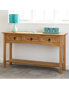 Corona 3 Drawer Console Table With Shelf | Murphy Furniture