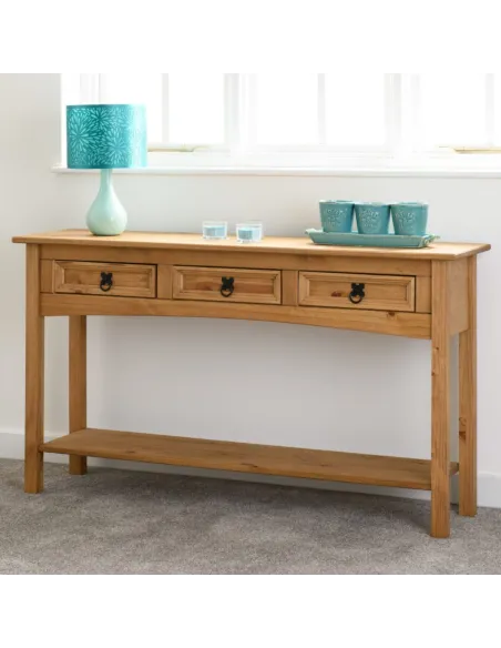 Corona 3 Drawer Console Table With Shelf | Murphy Furniture