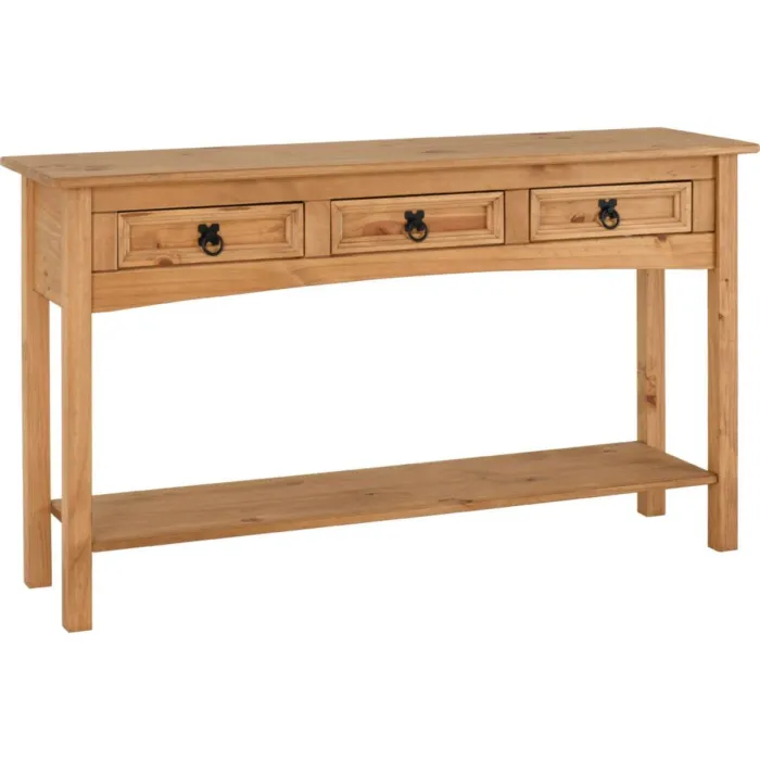Corona 3 Drawer Console Table With Shelf | Murphy Furniture