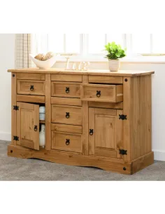 Corona 2 Door 5 Drawer Sideboard - Distr | Murphy Furniture