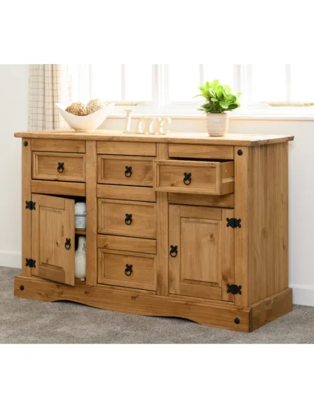 Corona 2 Door 5 Drawer Sideboard - Distr | Murphy Furniture