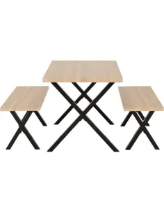 Buxton Dining Bench Set - Light Oak Effe | Murphy Furniture 2