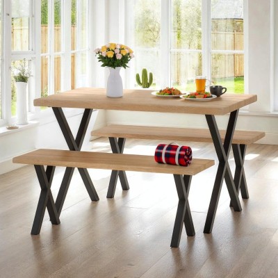 Buxton Dining Bench Set - Light Oak Effe | Murphy Furniture
