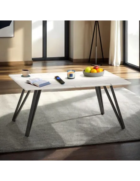 Marlow Coffee Table - White Marble Effect | Murphy Furniture