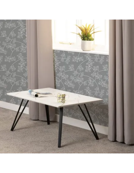 Marlow Coffee Table - White Marble Effect | Murphy Furniture