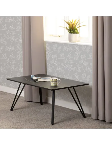 Marlow Coffee Table - Black Marble Effect | Murphy Furniture