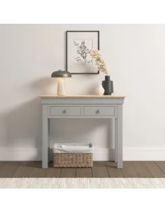 Bordeaux Console Table - Pebble Grey/Oak | Murphy Furniture