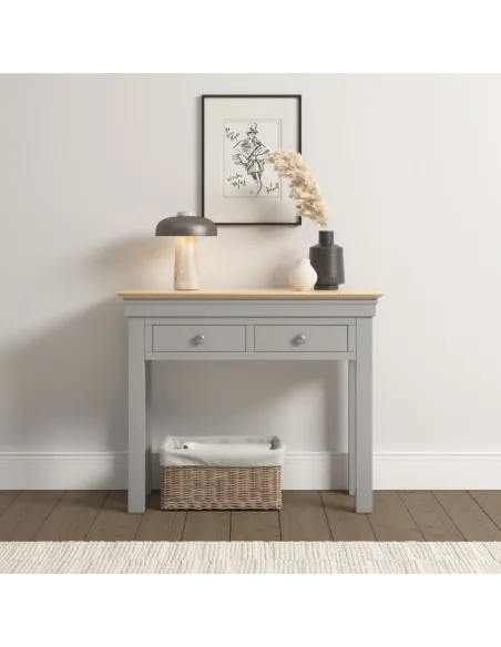 Bordeaux Console Table - Pebble Grey/Oak | Murphy Furniture