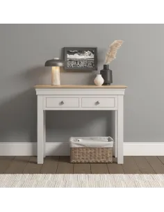 Bordeaux Console Table - Ivory/Oak | Murphy Furniture