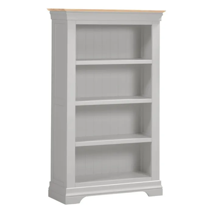 Bordeaux Bookcase - Pebble Grey/Oak | Murphy Furniture