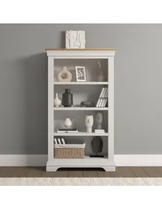Bordeaux Bookcase - Ivory/Oak | Murphy Furniture