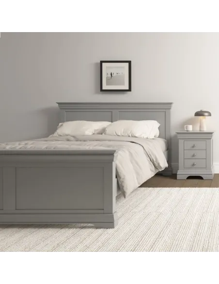 Bordeaux 5ft High End Bed - Pebble Grey | Murphy Furniture