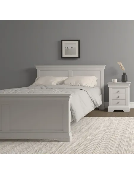 Bordeaux 5ft High End Bed - Ivory | Murphy Furniture