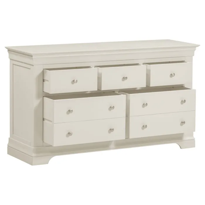 Bordeaux 3+2 Drawer Chest - Ivory | Murphy Furniture